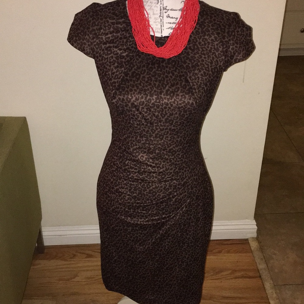 Bebe leopard print dress.